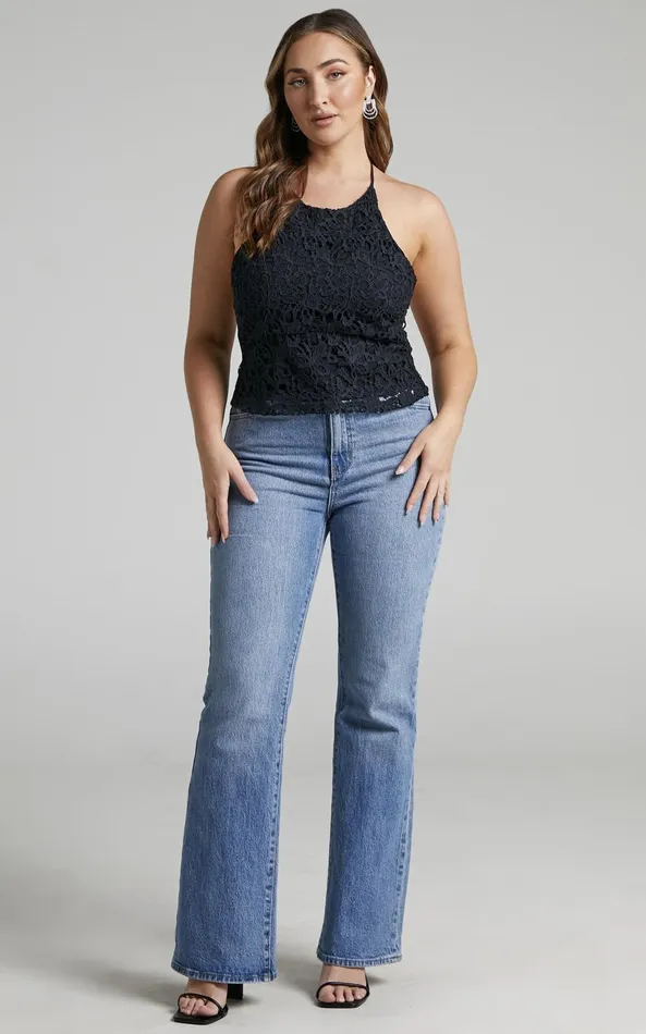 Showpo Merthiel Top 8211 Cross Back Top In Black Women Tops
