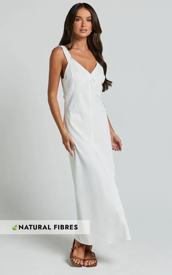 Showpo Mikella Midi Dress 8211 Linen Exposed Seam Shift Dress In White Women Dresses Showpo Mikella Midi Dress 8211 Linen Exposed Seam Shift Dress In White Women Dresses
