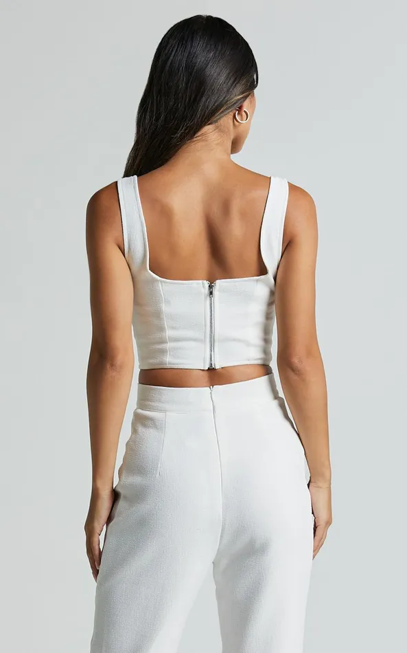 Showpo Minelli Top 8211 Bustier Corset Top In Ivory Women Tops