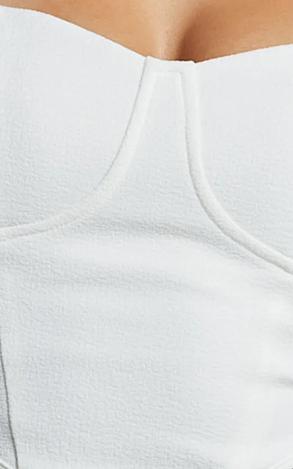 Showpo Minelli Top 8211 Bustier Corset Top In Ivory Women Tops