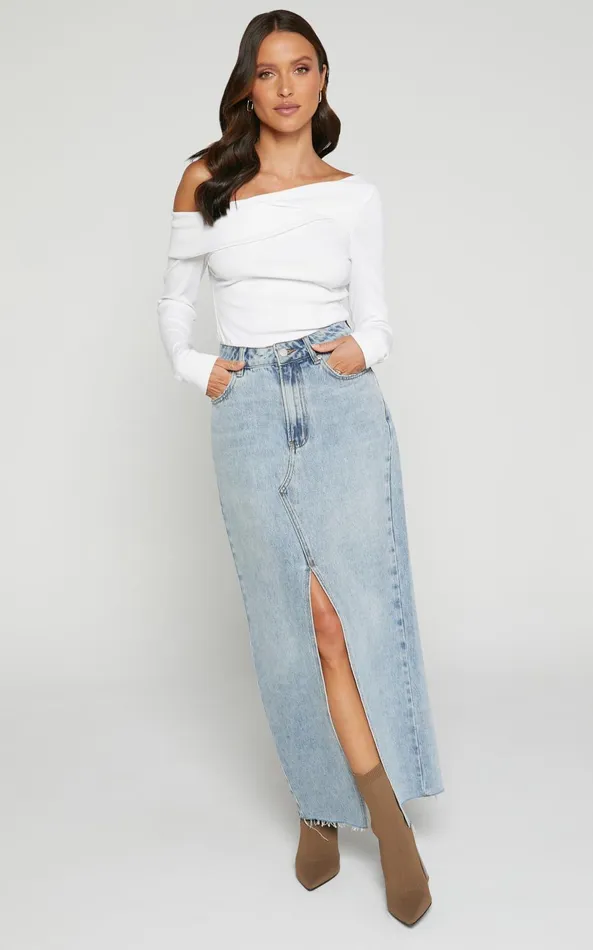 Showpo Misael Top 8211 Asymmetrical Twist Front Jersey Top In White Women Curve Clothes