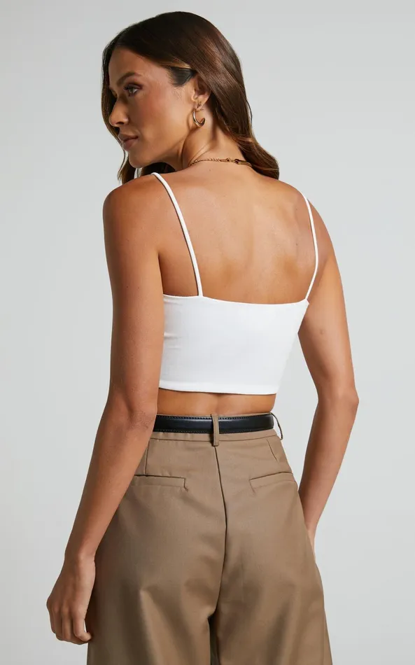 Showpo Modern Gal Top 8211 Jersey Cami Crop Top In White Women Basics Showpo Modern Gal Top 8211 Jersey Cami Crop Top In White Women Basics