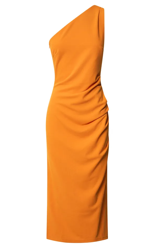 Showpo Monette Midi Dress 8211 One Shoulder Straight Dress In Orange Women Dresses Showpo Monette Midi Dress 8211 One Shoulder Straight Dress In Orange Women Dresses