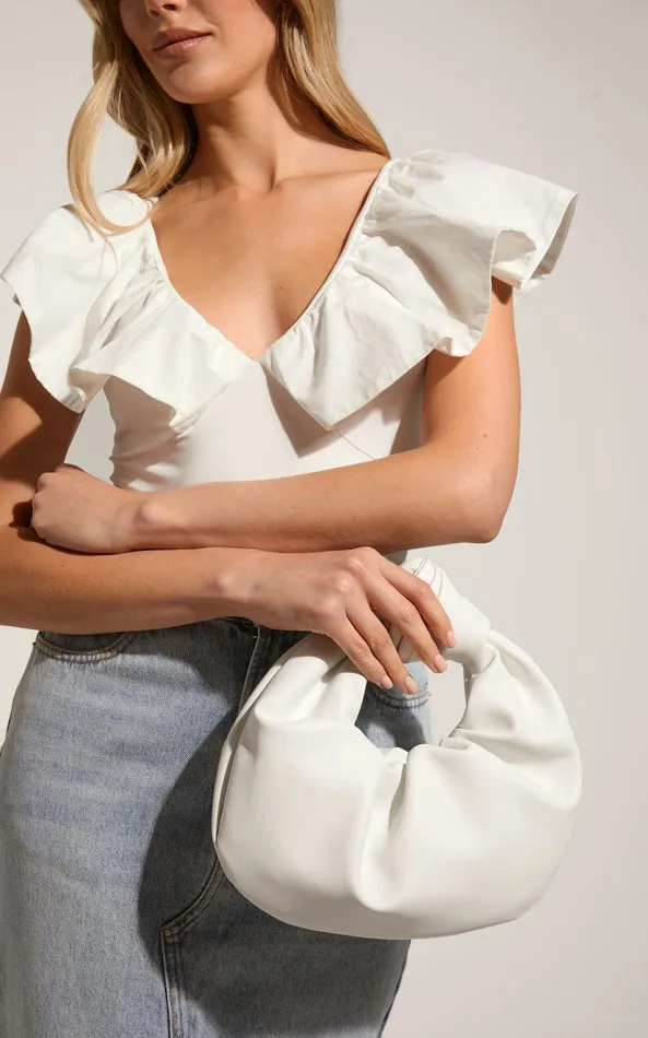 Showpo Montreux Croissant Bag In White Women Bags