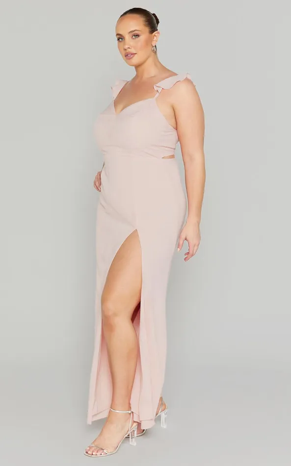 Showpo More Than This Maxi Dress In Blush Women Curve Clothes