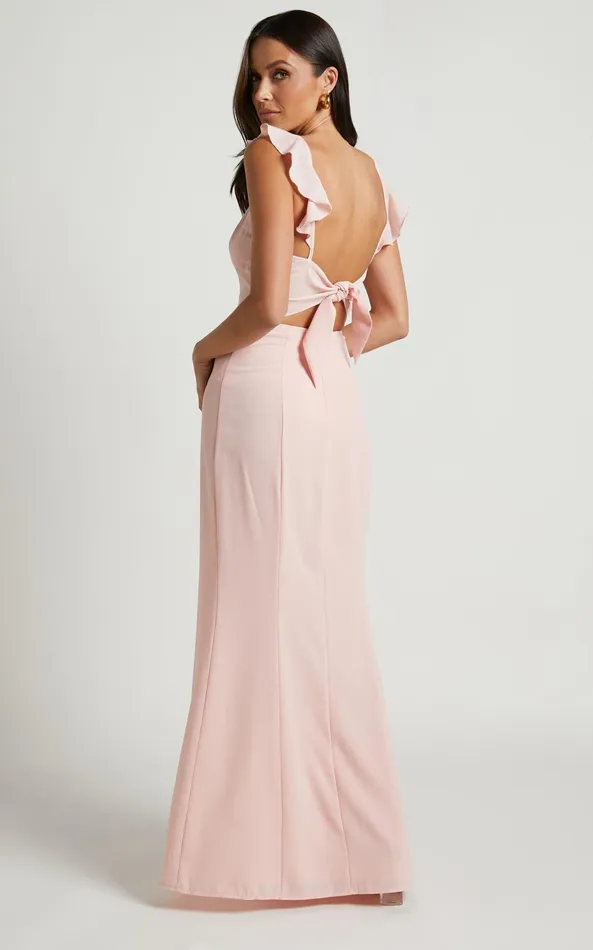 Showpo More Than This Maxi Dress In Blush Women Curve Clothes