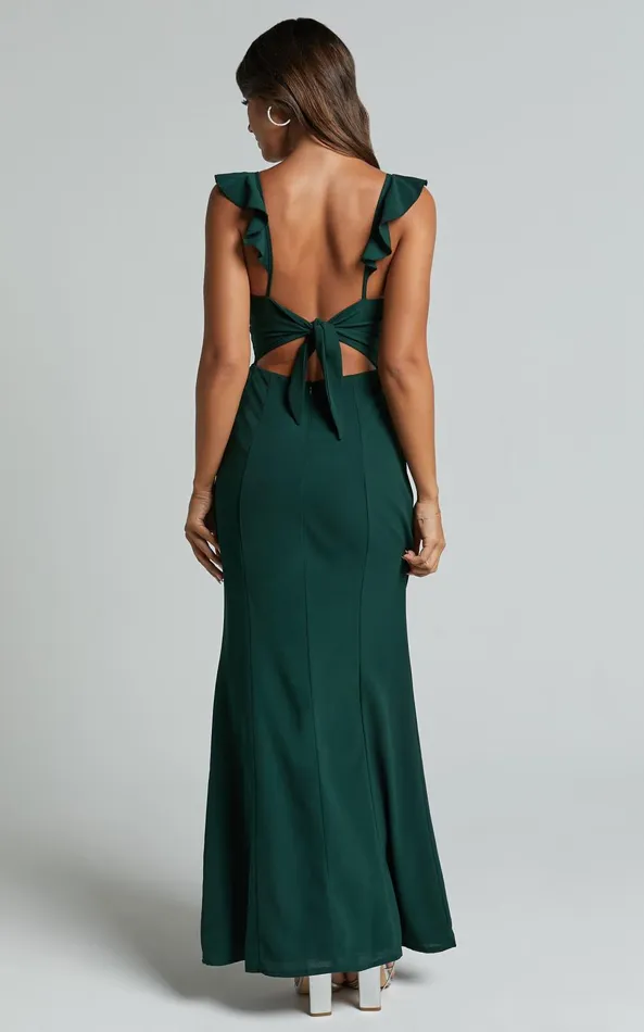 Showpo More Than This Maxi Dress In Emerald Women Curve Clothes