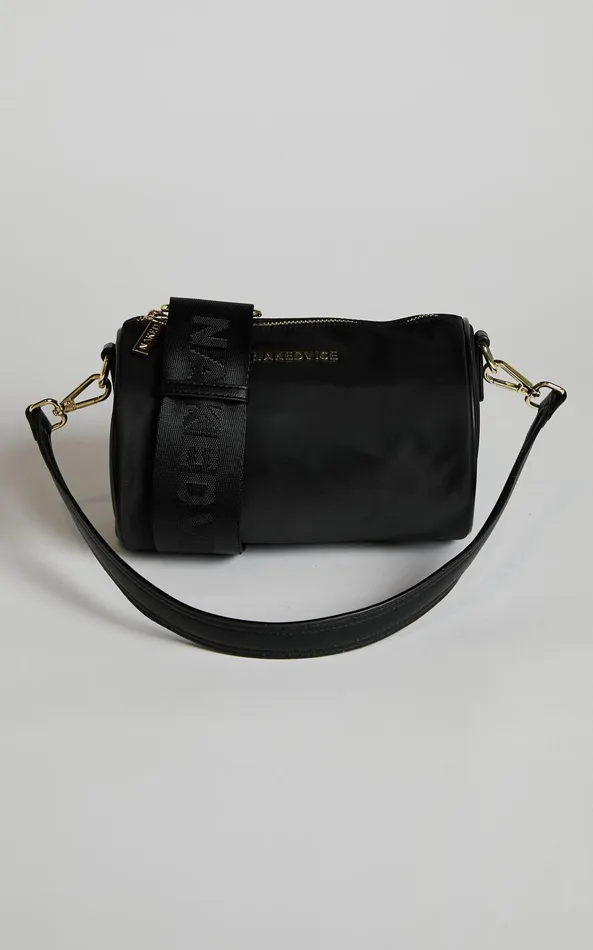 Showpo Nakedvice 8211 The Cali In Black Gold Women Bags
