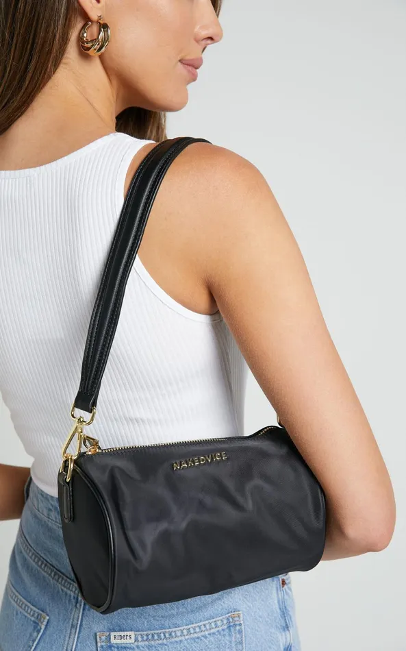 Showpo Nakedvice 8211 The Cali In Black Gold Women Bags