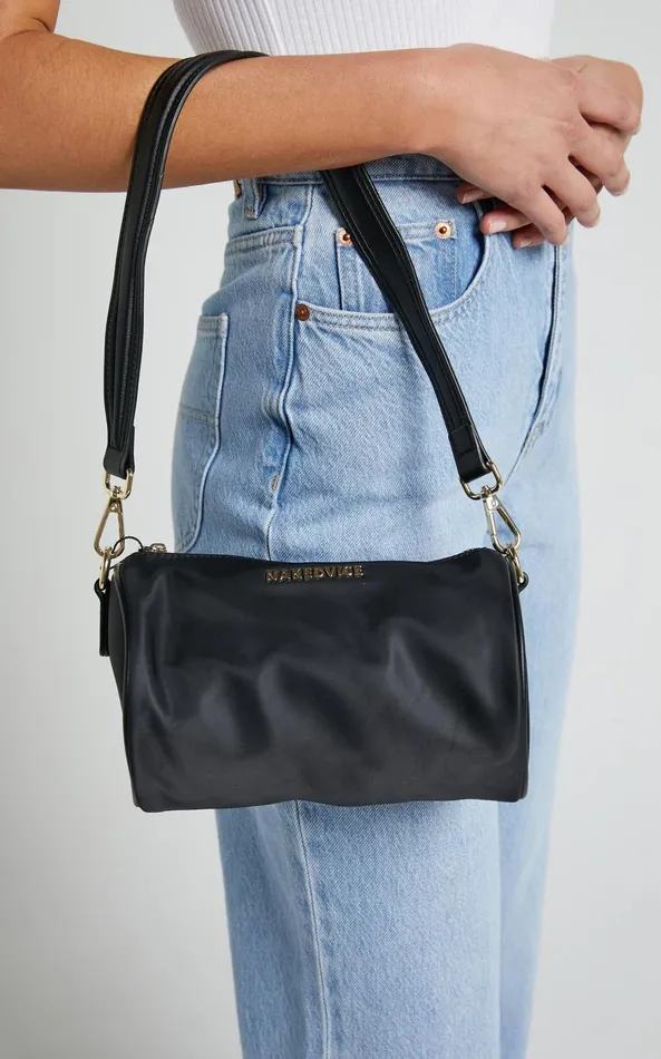 Showpo Nakedvice 8211 The Cali In Black Gold Women Bags