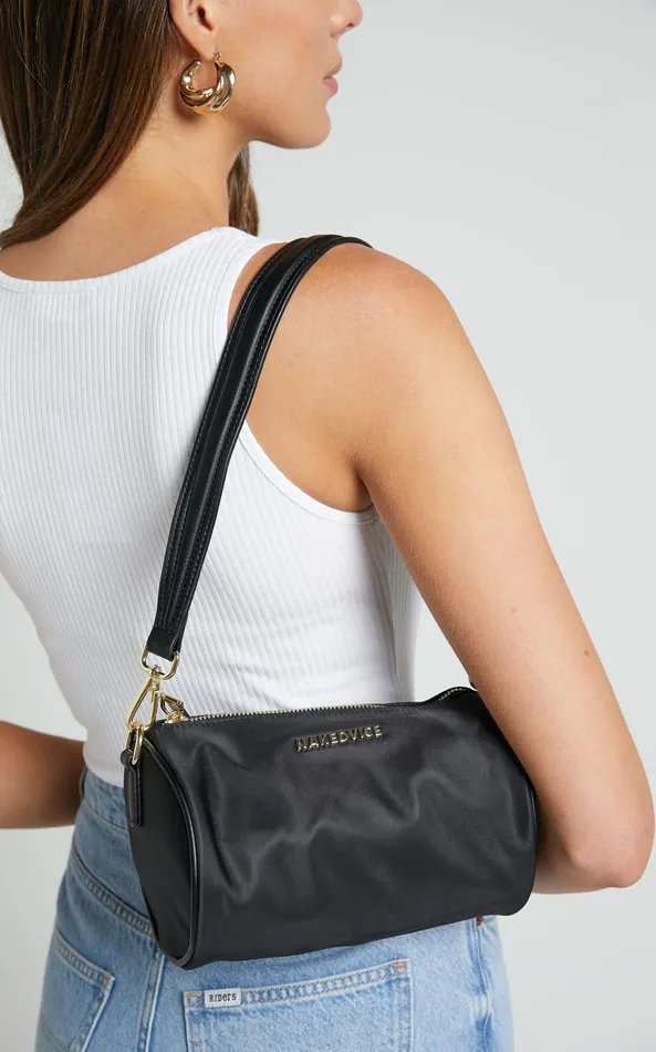 Showpo Nakedvice 8211 The Cali In Black Gold Women Bags