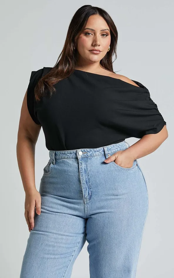 Showpo Nalfie Top 8211 Asymmetrical Top In Black Women Tops