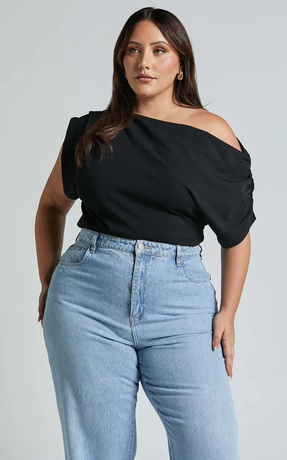 Showpo Nalfie Top 8211 Asymmetrical Top In Black Women Tops