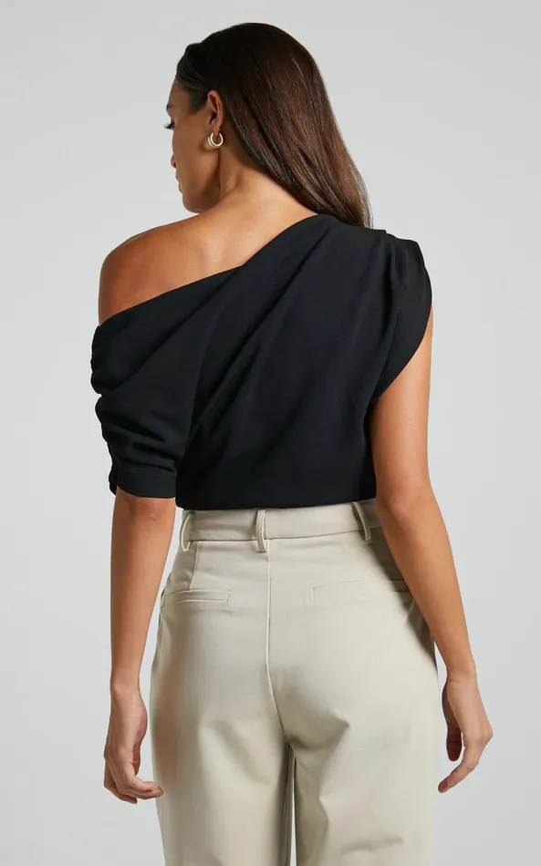 Showpo Nalfie Top 8211 Asymmetrical Top In Black Women Tops