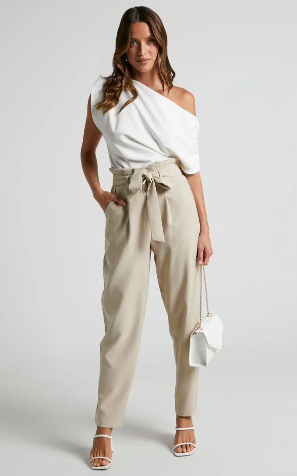 Showpo Nalfie Top 8211 Asymmetrical Top In White Women Curve Clothes