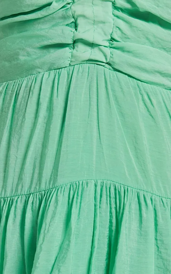 Showpo Nanette Mini Dress 8211 V Neck Tiered Flare Dress In Mint Green Women Dresses