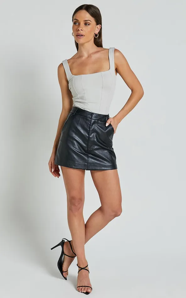 Showpo Narla Top 8211 Panel Detail Corset Top In Stone Women Tops