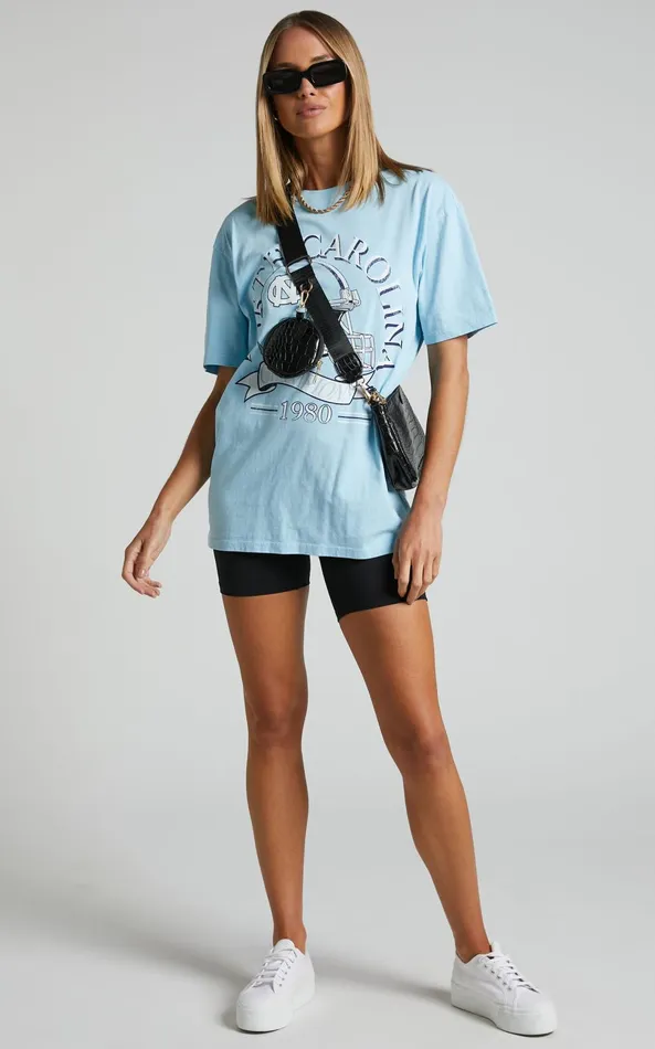 Showpo NCAA 8211 North Carolina Champions Athletics Tee In Sky Blue Women Tops