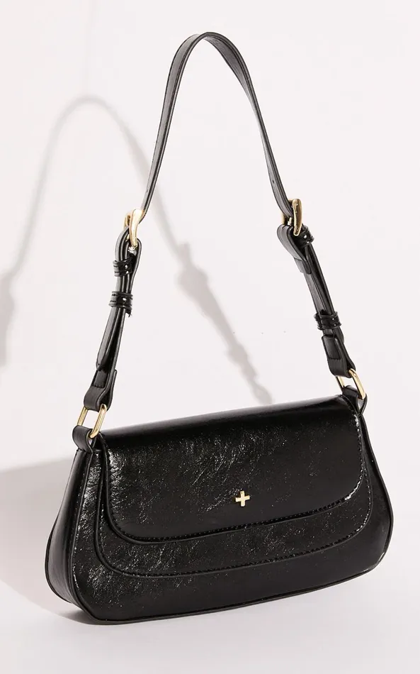 Showpo Nikki Mini Shoulder Bag In Black PU Women Bags