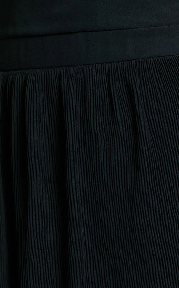 Showpo Nina Midi Dress 8211 Bustier Frill Detail Dress In Black Women Dresses