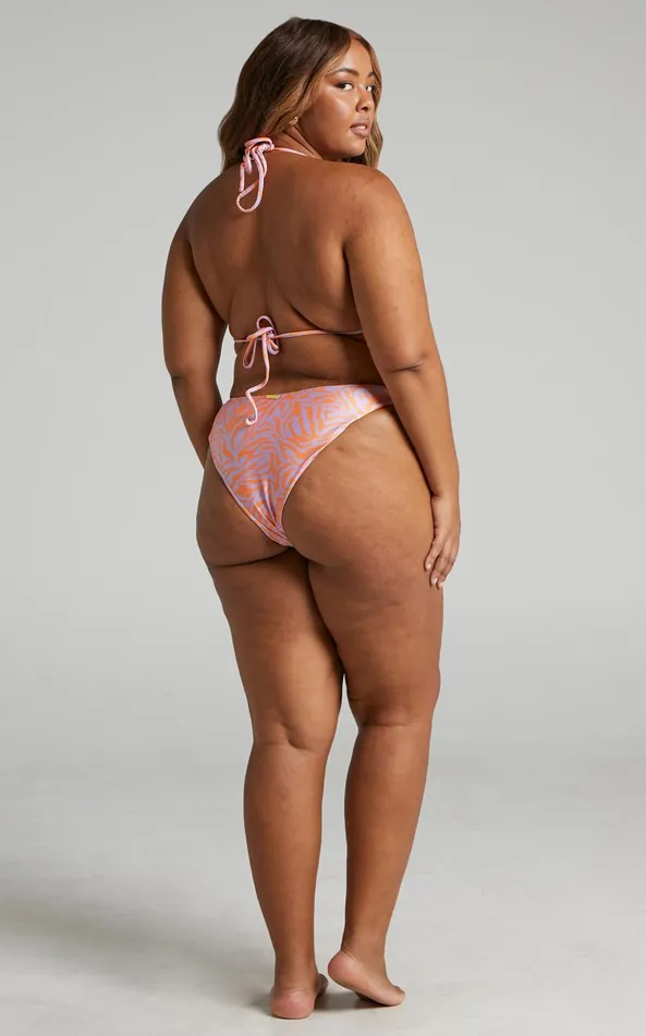 Showpo Nixie Bikini Bottoms 8211 High Waisted Bikini Bottoms In Shiny Zebra Women Swimwear