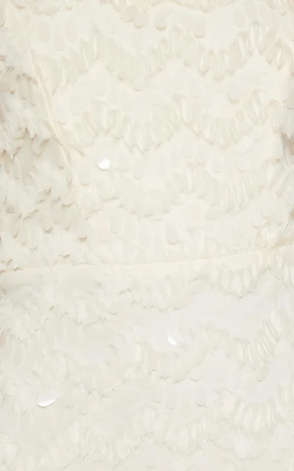 Showpo Nola Mini Dress 8211 Strapless Sequin Dress In Cream Women Dresses