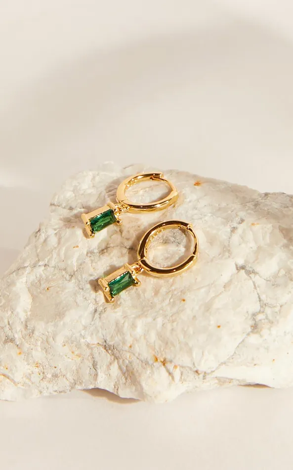 Showpo Noni Drop Earrings In GoldGreen Women Earrings