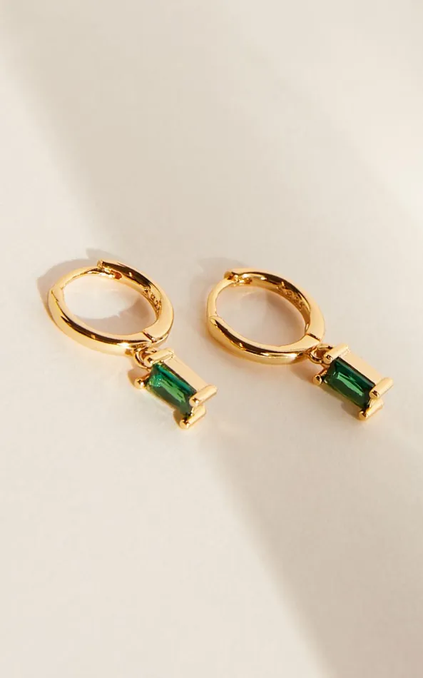 Showpo Noni Drop Earrings In GoldGreen Women Earrings