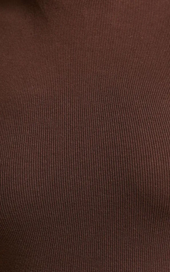 Showpo Nuala Bodysuit 8211 High Neck Side Cut Out Bodysuit In Chocolate Women Curve Clothes Showpo Nuala Bodysuit 8211 High Neck Side Cut Out Bodysuit In Chocolate Women Curve Clothes
