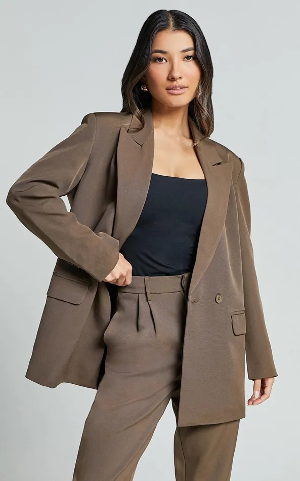 Showpo Ophelia Blazer 8211 Double Breasted Blazer In Dark Olive Women Jackets and Coats Showpo Ophelia Blazer 8211 Double Breasted Blazer In Dark Olive Women Jackets and Coats