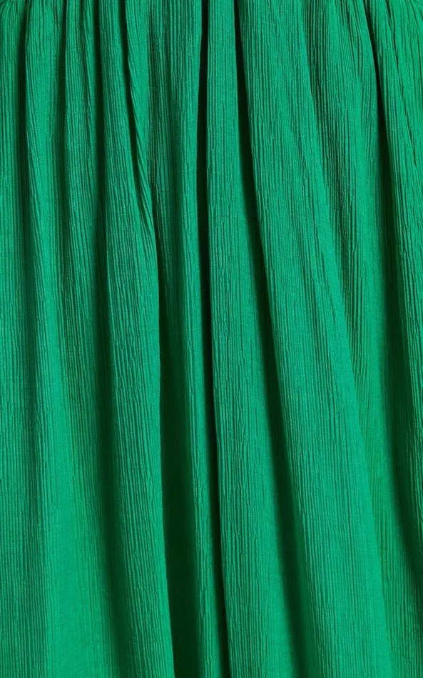 Showpo Paige Maxi Dress 8211 Side Cut Out Balloon Sleeve Dress In Green Women Curve Clothes