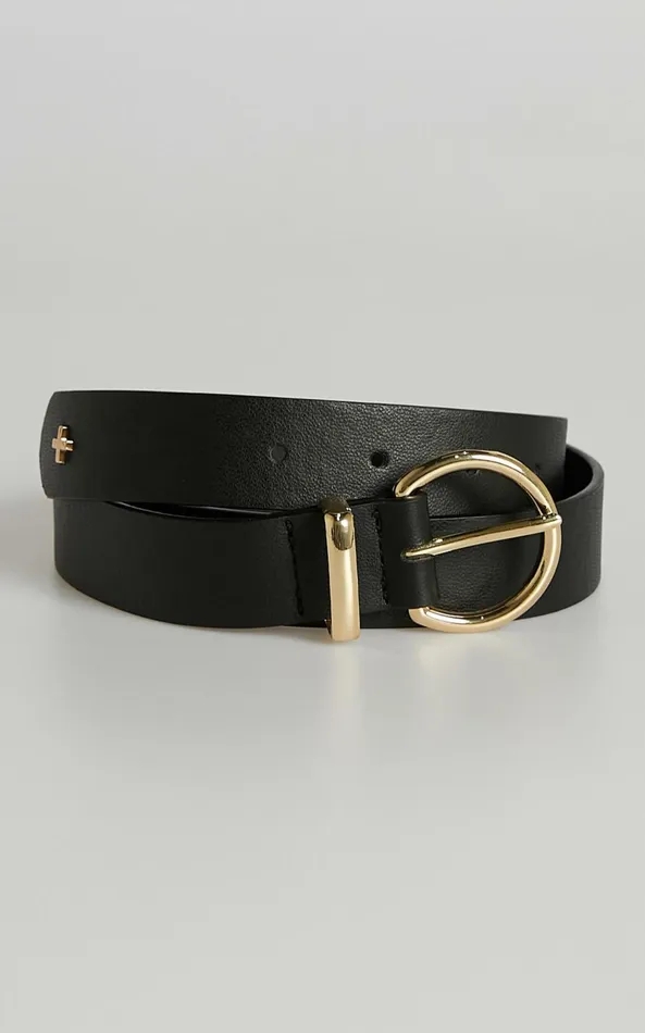 Showpo Peta And Jain 8211 Kori Belt In Black Gold Women Belts