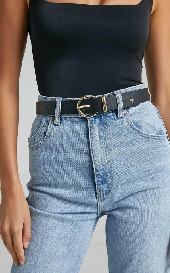 Showpo Peta And Jain 8211 Kori Belt In Black Gold Women Belts