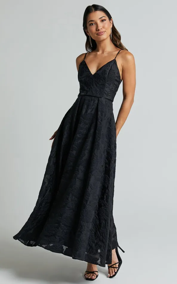 Showpo Philine Midi Dress 8211 Plunge Fit And Flare Dress In Black Women Dresses Showpo Philine Midi Dress 8211 Plunge Fit And Flare Dress In Black Women Dresses