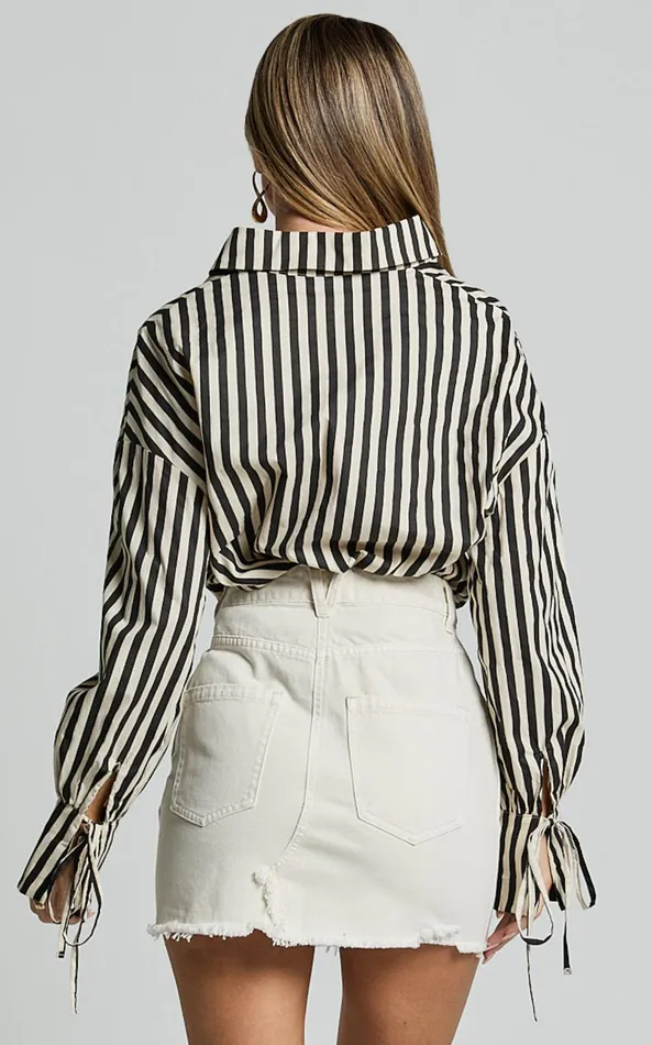 Showpo Pieta Mini Skirt 8211 Recycled Cotton Raw Hem Denim Skirt In Ecru Women Curve Clothes
