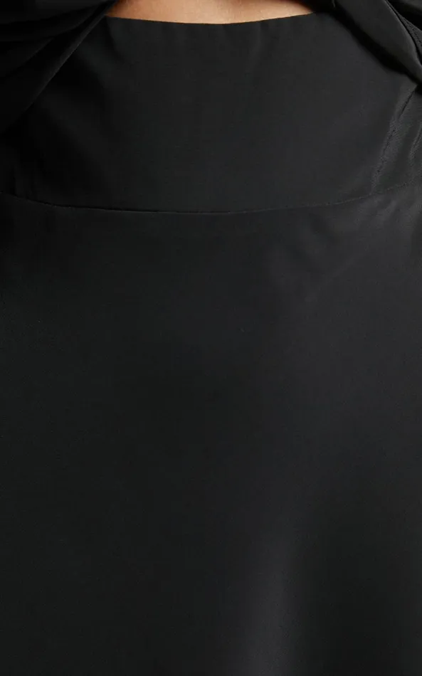 Showpo Pilar Mini Dress 8211 Twist Front Long Sleeve Dress In Black Women Dresses