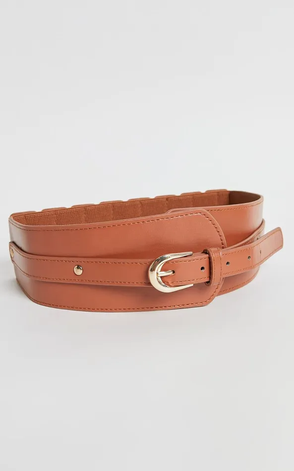 Showpo Prisha Belt In Tan Women Belts