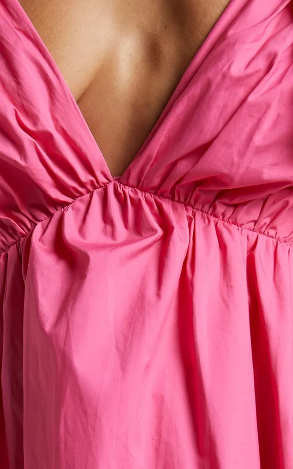 Showpo Raiza Mini Dress 8211 Ruffle Sleeve Tie Back Plunge Dress In Fuchsia Women Curve Clothes Showpo Raiza Mini Dress 8211 Ruffle Sleeve Tie Back Plunge Dress In Fuchsia Women Curve Clothes