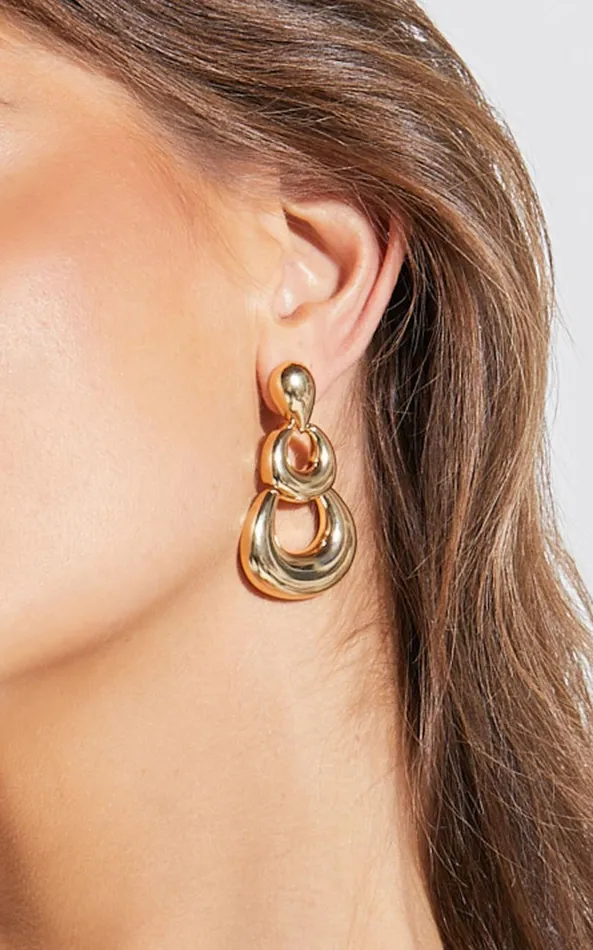 Showpo Raquel Earrings 8211 Tripple Drop Detail Earrings In Gold Women Earrings Showpo Raquel Earrings 8211 Tripple Drop Detail Earrings In Gold Women Earrings