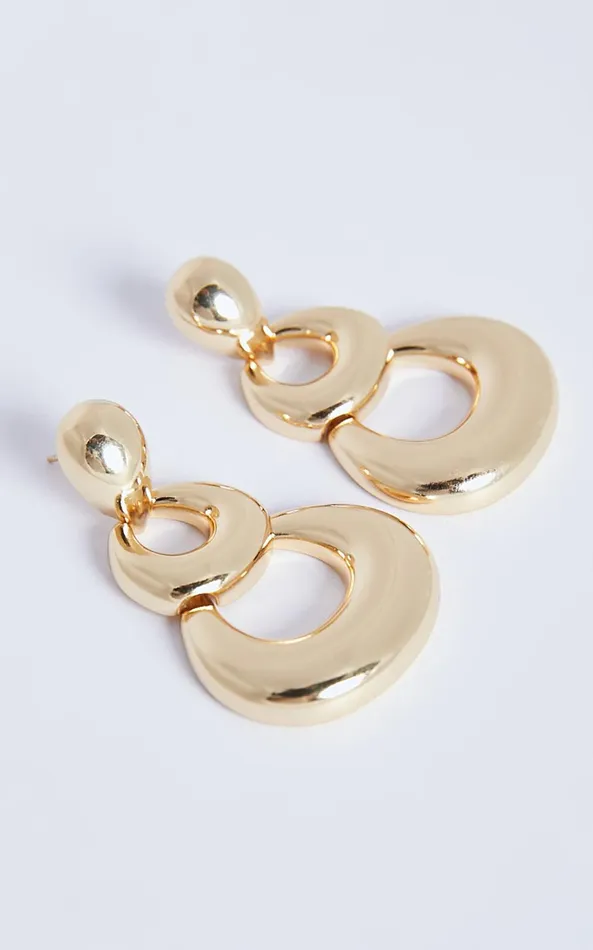 Showpo Raquel Earrings 8211 Tripple Drop Detail Earrings In Gold Women Earrings