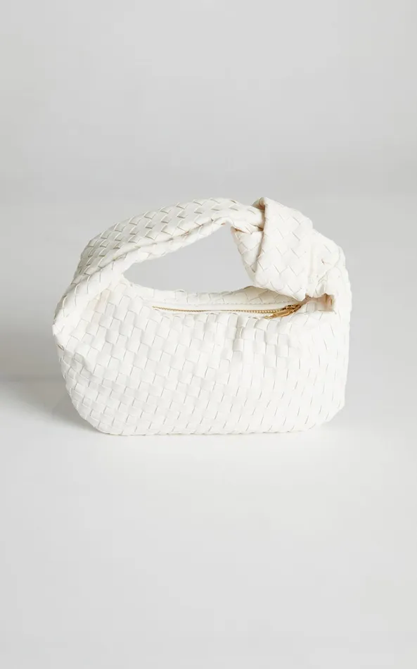Showpo Reesley Knot Handle Bag In White Women Bags