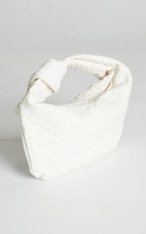 Showpo Reesley Knot Handle Bag In White Women Bags