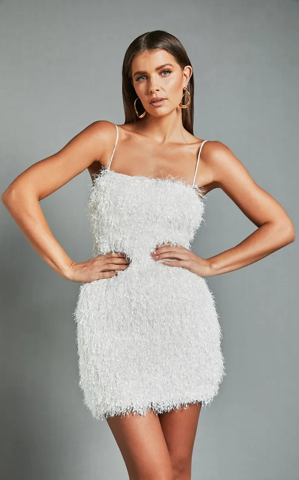 Showpo Reis Mini Dress 8211 Textured Strapless Bodycon In White Women Curve Clothes Showpo Reis Mini Dress 8211 Textured Strapless Bodycon In White Women Curve Clothes
