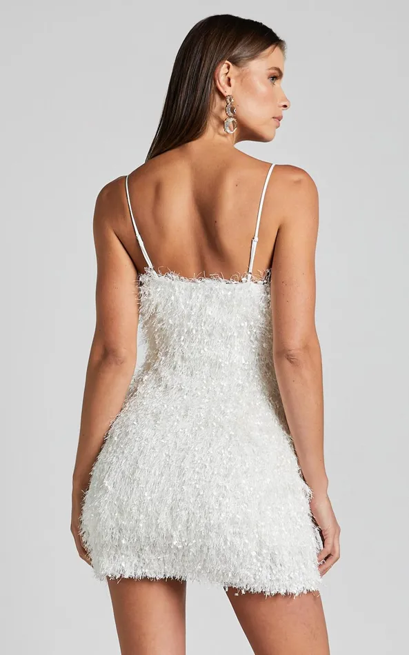 Showpo Reis Mini Dress 8211 Textured Strapless Bodycon In White Women Curve Clothes