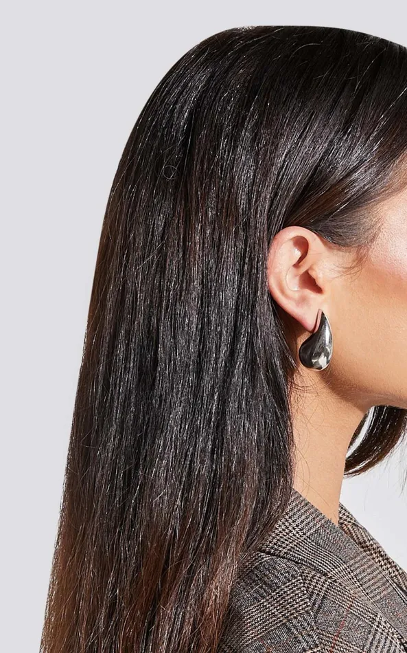 Showpo Renner Earrings 8211 Teardrop Statement Earrings In Silver Women Earrings