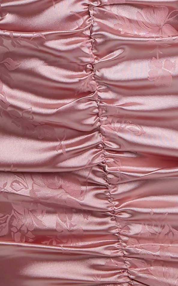 Showpo Richmond Mini Dress 8211 Long Sleeve Ruched Dress In Dusty Pink Women Dresses