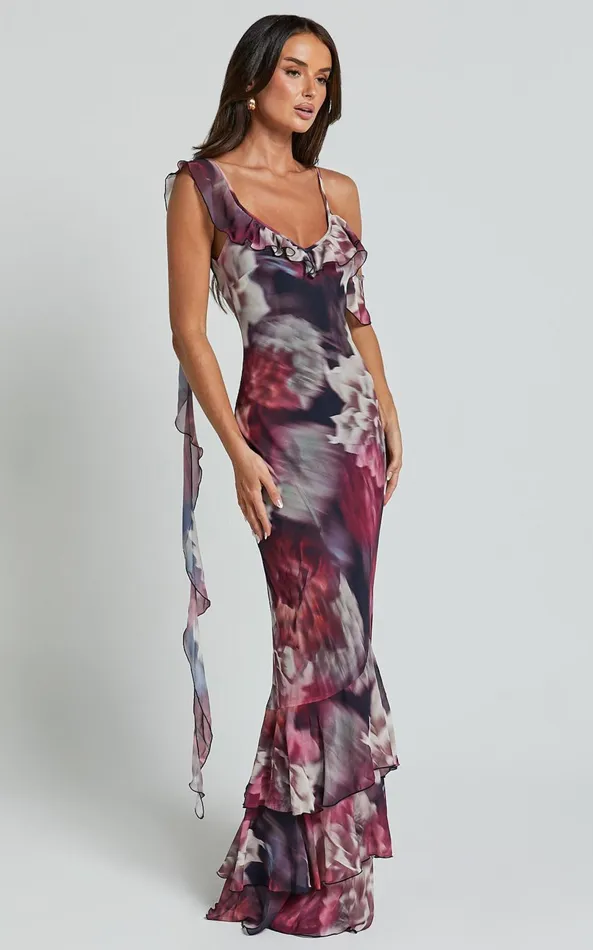 Showpo Riley Maxi Dress 8211 Asymmetric Ruffle Detail Maxi Dress In Mariache Rose Women Dresses Showpo Riley Maxi Dress 8211 Asymmetric Ruffle Detail Maxi Dress In Mariache Rose Women Dresses