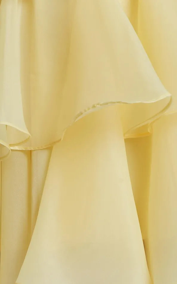 Showpo Ritta Mini Dress 8211 Strapless Layered Dress In Yellow Women Dresses