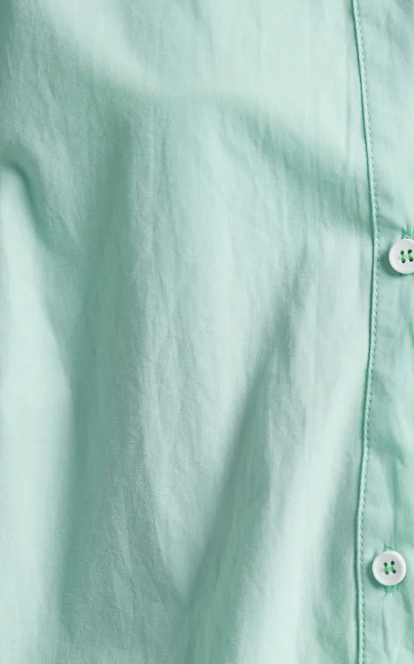 Showpo Roewe Shirt 8211 Colour Block Oversized Button Up Shirt In Mint and Green Women Curve Clothes