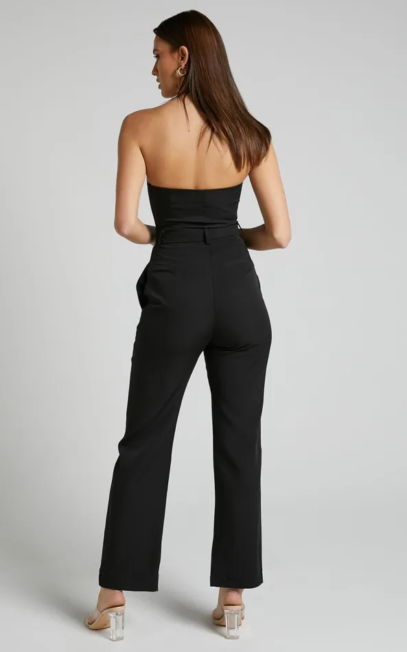 Showpo Rogers 8211 High Waisted Pants In Black Women Curve Clothes